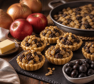 Black Pudding Tartlets with Caramelized Apple